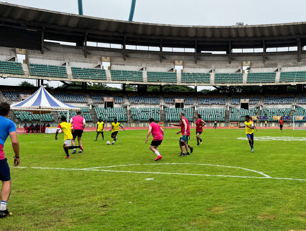Chennaiyin FC hosts chess players and officials for a friendly football match 