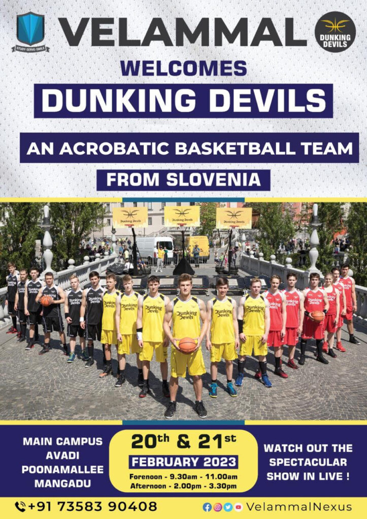 DUNKING DEVILS SET TO EXHIBIT THEIR SKILLS AT VELAMMAL