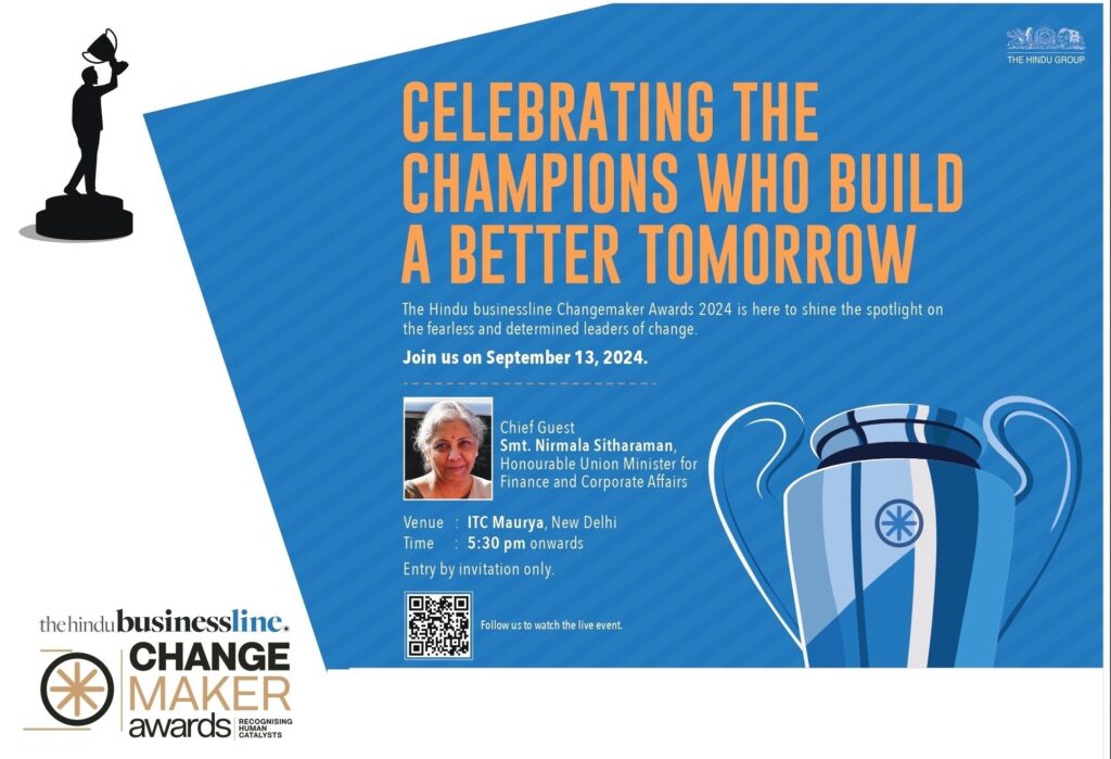 businessline Changemaker Awards 2024 to be presented on September 13th