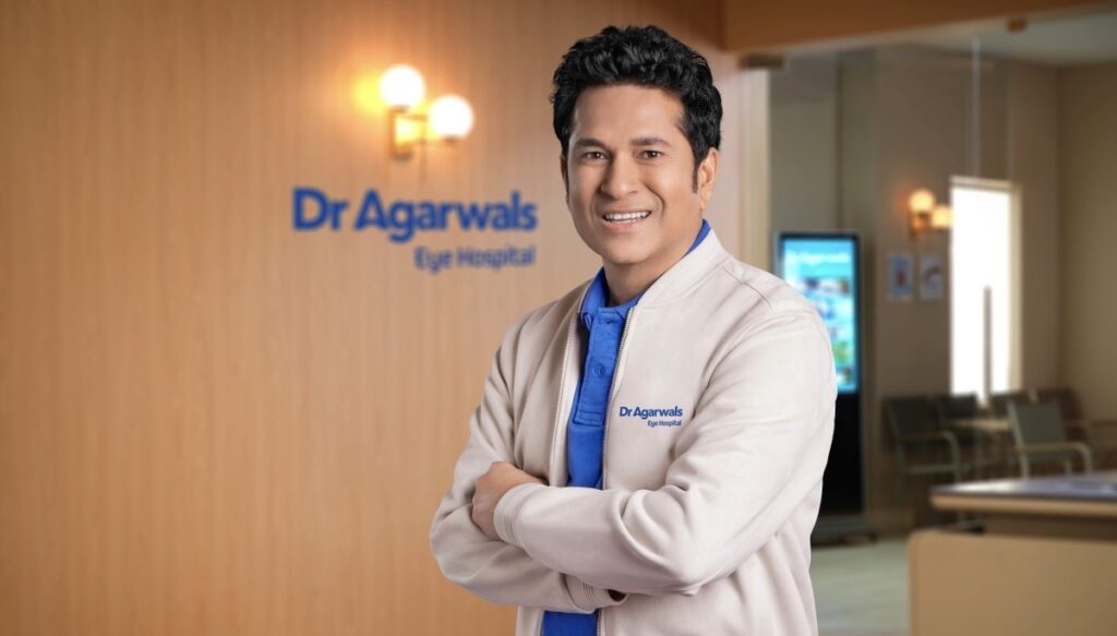 Dr Agarwals Eye Hospital and Sachin Tendulkar collaborate to promote eyecare wellness.